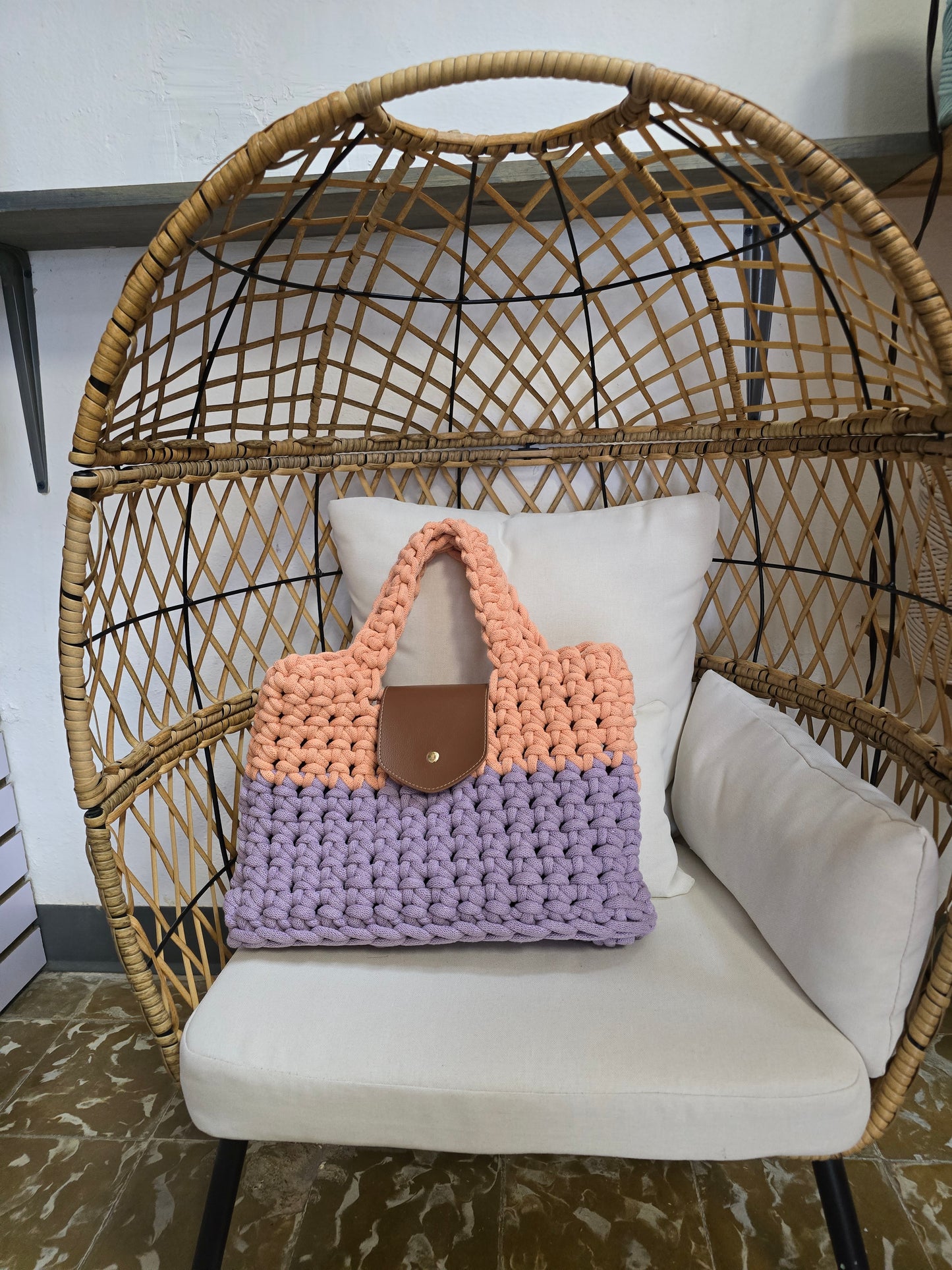 Crochet large bag