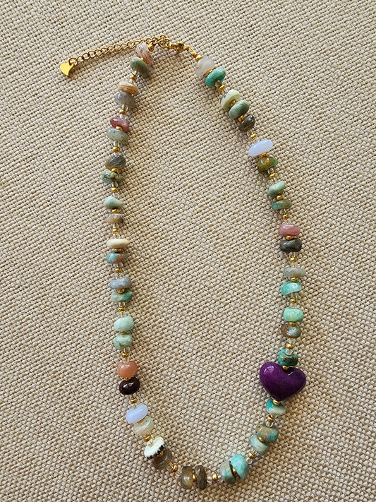 * Gemstone Necklace with Extension